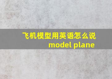 飞机模型用英语怎么说model plane